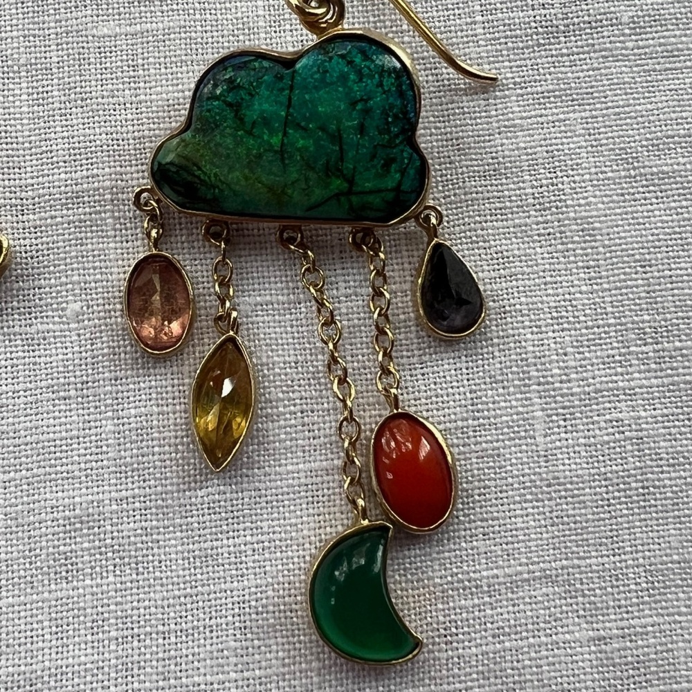 Grainne Morton Cloud & Rain Chain Drop Earrings - Picture 5 of 8